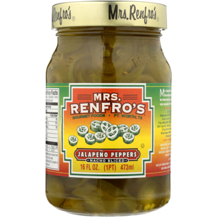 Mrs. Renfro's Pepper Jalapeno Sliced 16 Oz - Pack of 6