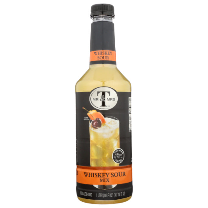 Mr & Mrs T - Mixer Whiskey Sour, 33.8 Fl Oz - Pack of 6