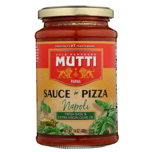 Mutti Sauce Pizza Basil Extra Virgin Olive Oil 14 Oz - Pack of 6