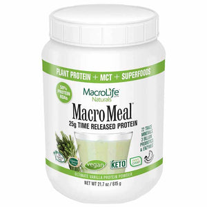 Macrolife Naturals - Macro Meal Vanilla Protein + Superfoods, 21.7oz