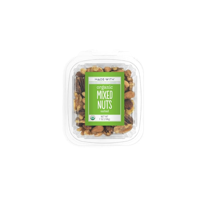 Made With - Organic Mixed Nuts Salted Tub, 7 Oz