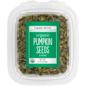 Made With - Organic No Salt Pumpkin Seeds Tub, 9 Oz - Pack of 8