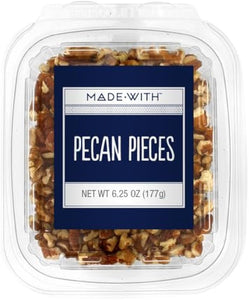 Made With - Pecan Pieces Tub, 6.25 Oz - Pack of 12