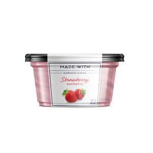 Made With - Italian Strawberry Sorbetto, 16 Oz - Pack of 8
