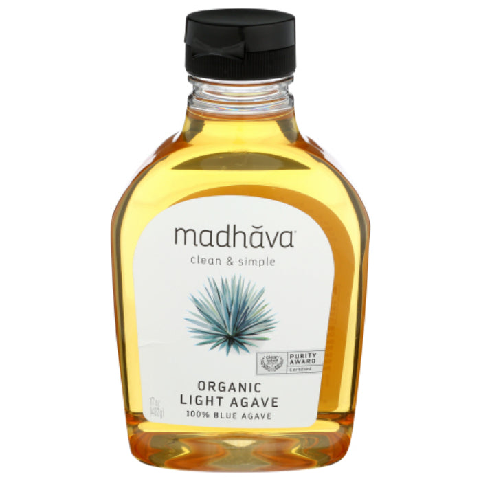 MADHAVA - AGAVE NECTAR GOLDEN LIGHT 17 OZ - Pack of 6