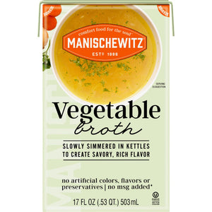 Manischewitz - Broth Vegetable Aseptic 17 Fo - Pack of 12