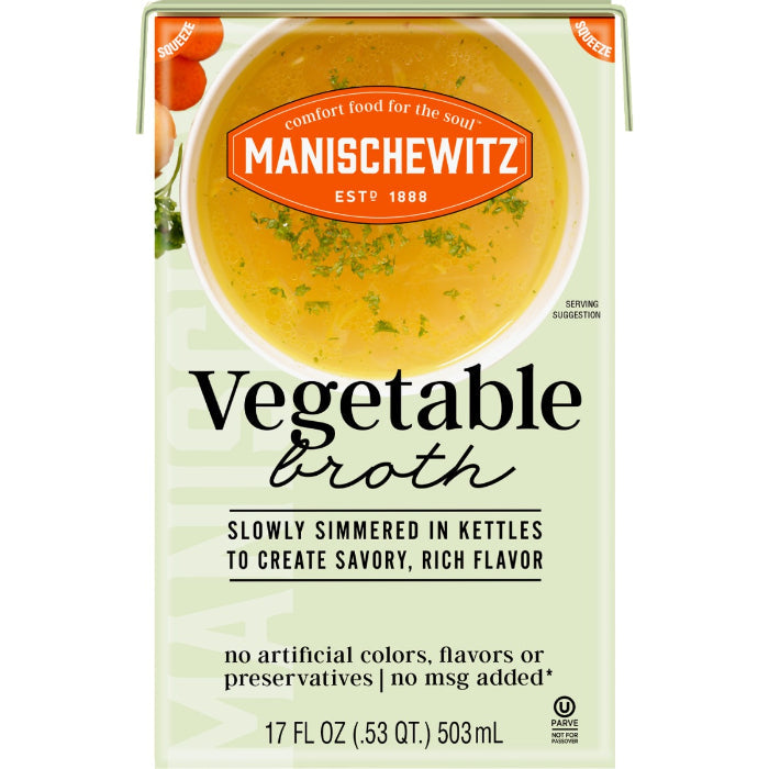 Manischewitz - Broth Vegetable Aseptic 17 Fo - Pack of 12