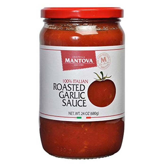 MANTOVA - SAUCE ROASTED GARLIC 24 OZ - Pack of 6