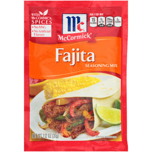 McCormick - Seasoning Fajitas, 1.12 oz - Pack of 12