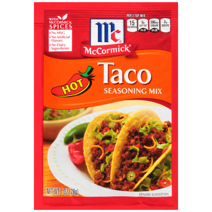 McCormick - Seasoning Taco Hot, 1 oz - Pack of 12