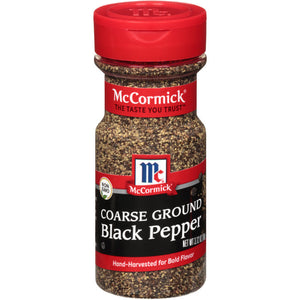 McCormick - Spice Black Pepper, Coarse Ground, 3.12 oz - Pack of 12