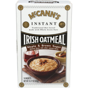 McCann - Oatmeal, Instant Maple Brown Sugar, 15.1 oz - Pack of 12