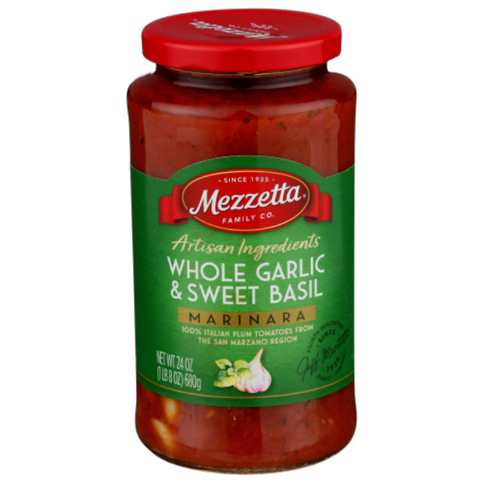 Mezzetta - Sauce Pasta Garlic Basil, 24 Oz - Pack of 6