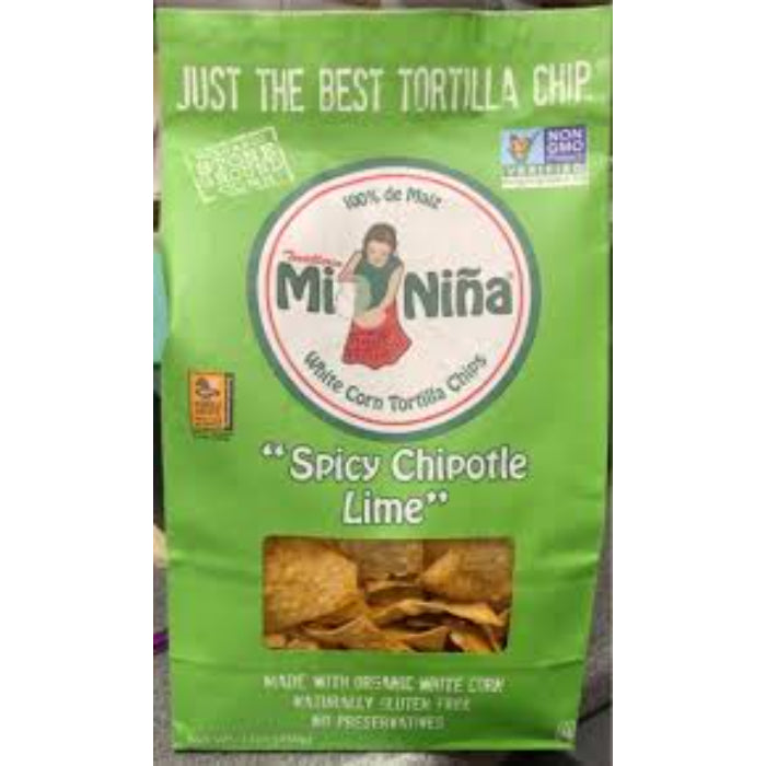 Mi Nina - Chips Tortilla Spicy Chipotle Lime, 12 Oz - Pack of 9