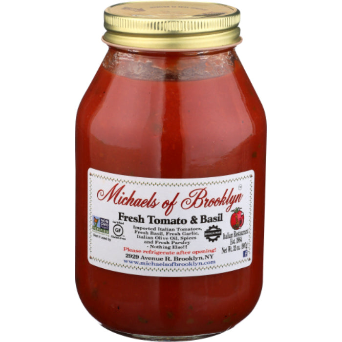 Michaels of Brooklyn - Sauce Tomato Basil Gluten Free, 32 Oz - Pack of 6