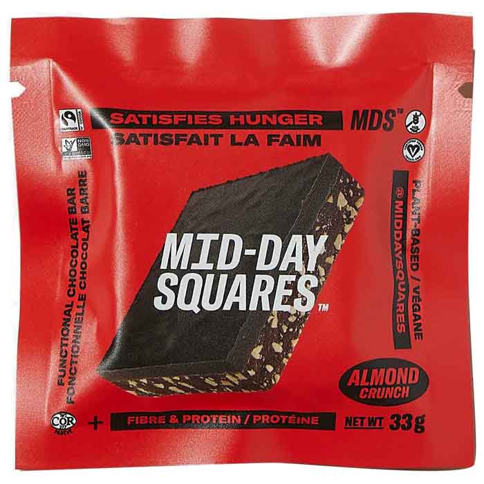 Mid Day Squares - Bar Almond Crunch, 1.16oz  Pack of 12