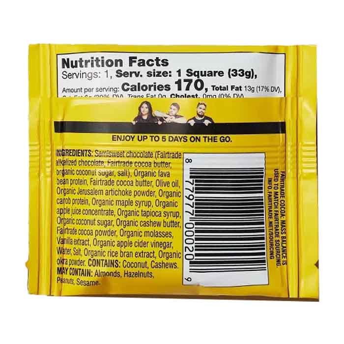 Mid Day Squares - Bar - Cookie Dough, 1.16oz (Pack of 12)