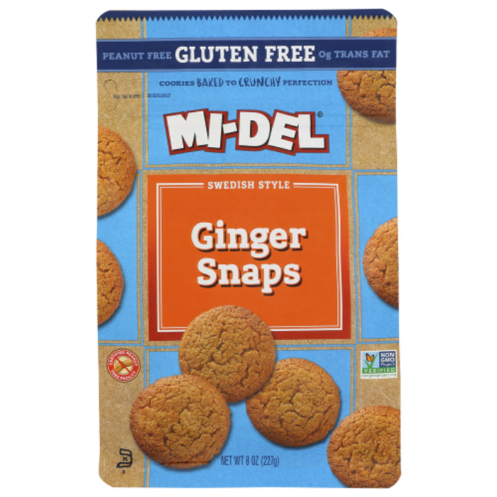 Midel - Cookie GF Snap Ginger, 8 Oz - Pack of 8