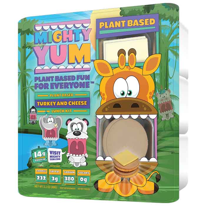 Might Yum - Plant-Based - Turkey and Cheese Lunch Kit, 3.1oz