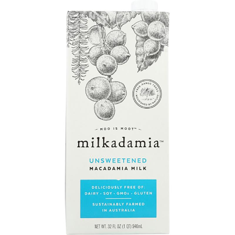 Milkadamia Vegan Milk | Unsweetened, Vanilla, Chocolate-Flavored