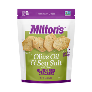 Milton's - Cracker Gluten-Free Olive Oil Sea Salt, 4.5 Oz (Pack of 12)