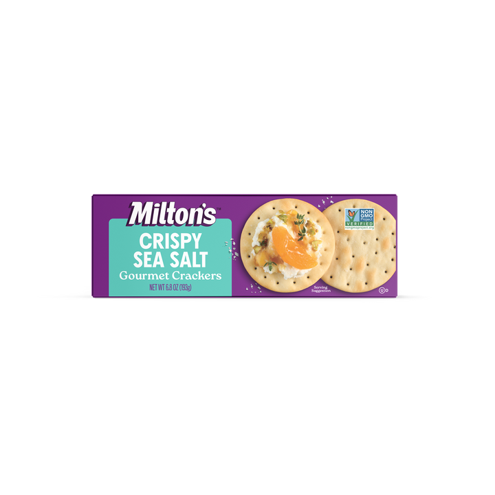 Milton's - Cracker Gourmet Crispy Sea Salt, 6.8 Oz (Pack of 8)