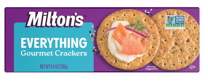 Milton's - Cracker Gourmet Everything, 8.4 Oz (Pack of 8)