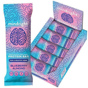 Mindright - Superfood Bar Blueberry Almond, 1.76oz | Pack of 12