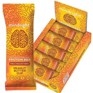 Mindright - Superfood Bar Peanut Butter Cup, 1.76oz | Pack of 12