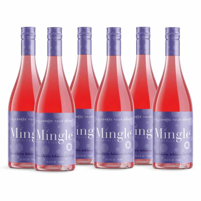 Mingle Mocktails - Mocktail Blackberry Hibiscus, 25.4fo  Pack of 6