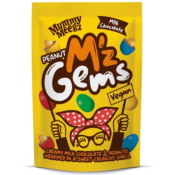 Mummy Meegz M'z Gems (80g) - Vegan Roasted Peanut & Milk Chocolate