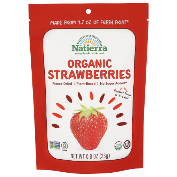 Natierra - Freeze-Dried Strawberries 0.8 OZ - Pack of 12