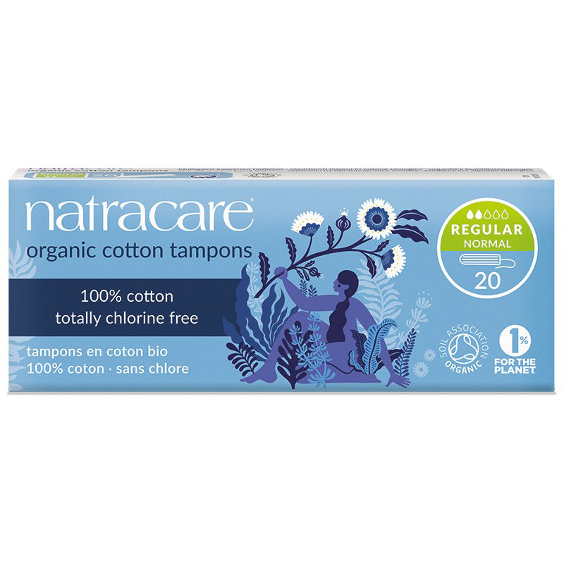 NATRACARE - Organic Cotton Tampons Regular 20PC ( Pack of 3)