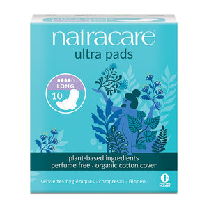 NATRACARE PADS ULTRA LONG & WINGS 10 PC - Pack of 1