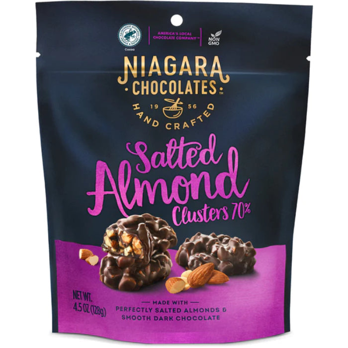 Niagara Clusters Dark Chocolate Salted Almond 4.5 OZ - Pack of 6