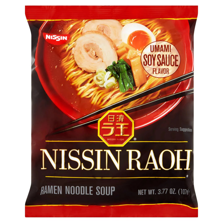 NISSIN SOUP RAOH UMAMI SOY SAUCE 3.77 OZ - Pack of 6