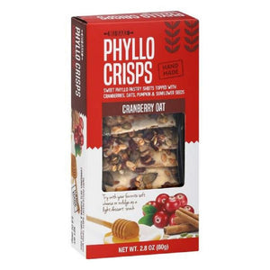 Nu Bake - Phyllo Crisps Cranberry Oat 2.8 OZ - Pack of 12