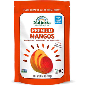Natierra - Freeze Dried Fuit Mango, 0.7oz | Pack of 8