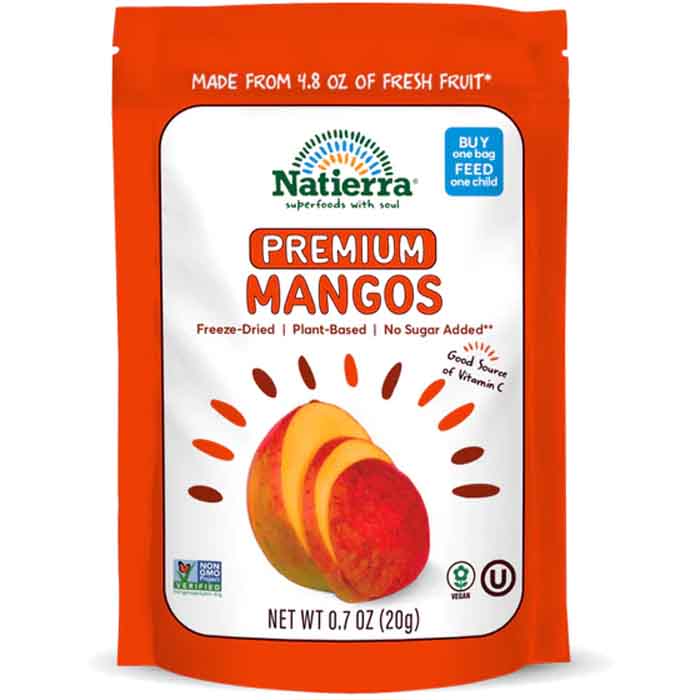 Natierra - Freeze Dried Fuit Mango, 0.7oz  Pack of 8