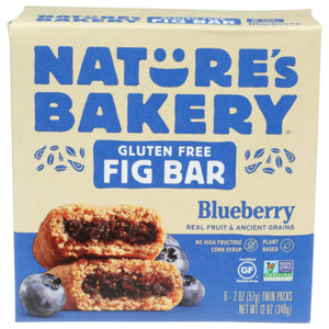 NATURES BAKERY BAR FIG GF BLUEBERRY 6CT 12 OZ - Pack of 6