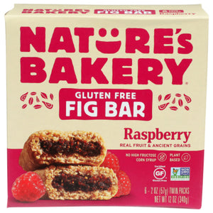 NATURES BAKERY BAR FIG GF RASPBERRY 6CT 12 OZ - Pack of 6