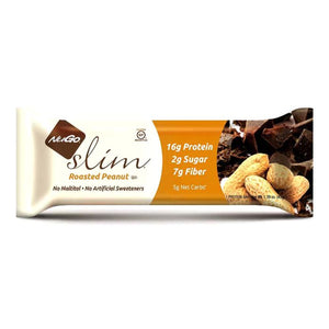 Nugo Bar Slim Roasted Peanut 1.59 Oz - Pack Of 12