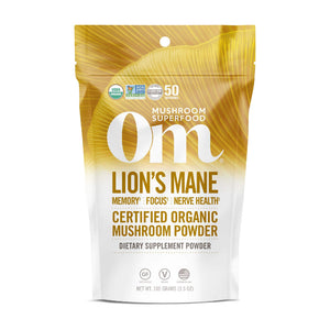 Om Mushrooms Lion's Mane Powder Organic 3.5 OZ - Pack of 1