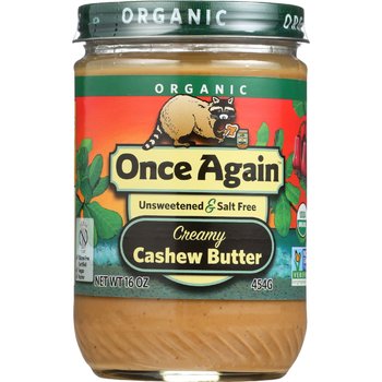 Once Again Cashew Butter Unsalted 16 OZ - Pack of 6