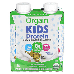 rgain Kid Protein Ready-to-Drink Vanilla 4-Pack Organic 33 FO - Pack of 4