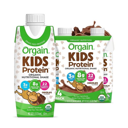 Orgain Kid Protein Ready-to-Drink Chocolate 4-Pack Organic 33 FO - Pack of 4