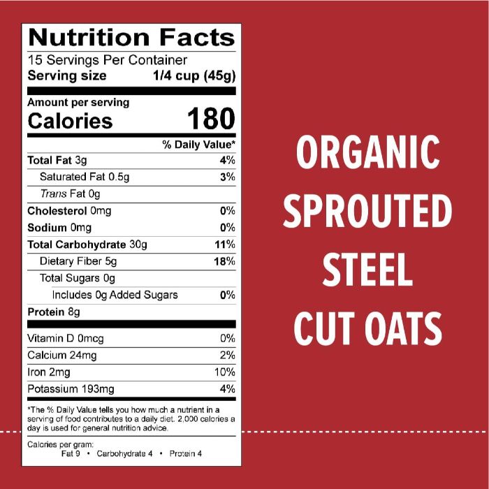 One Degree Oats Steel Cut Sprouted Organic 24 Oz - Pack Of 4