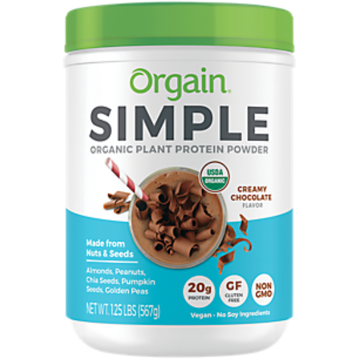 Orgain - Simple Organic Plant-Based Protein Powder - Chocolate, 1.25 lbs