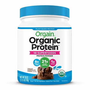 Orgain - Vegan Protein Powder Chocolate Fudge Organic, 1.12lb