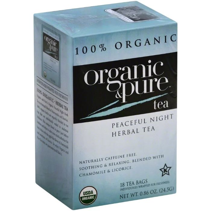 Organic & Pure Tea Herbal Peaceful Night 18 Bg - Pack Of 6